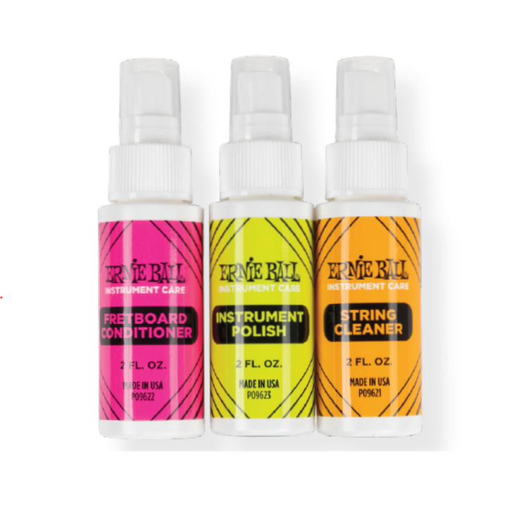 Ernie Ball 4225EB Instrument Care 3-Pack w/Microfiber Polish Cloth