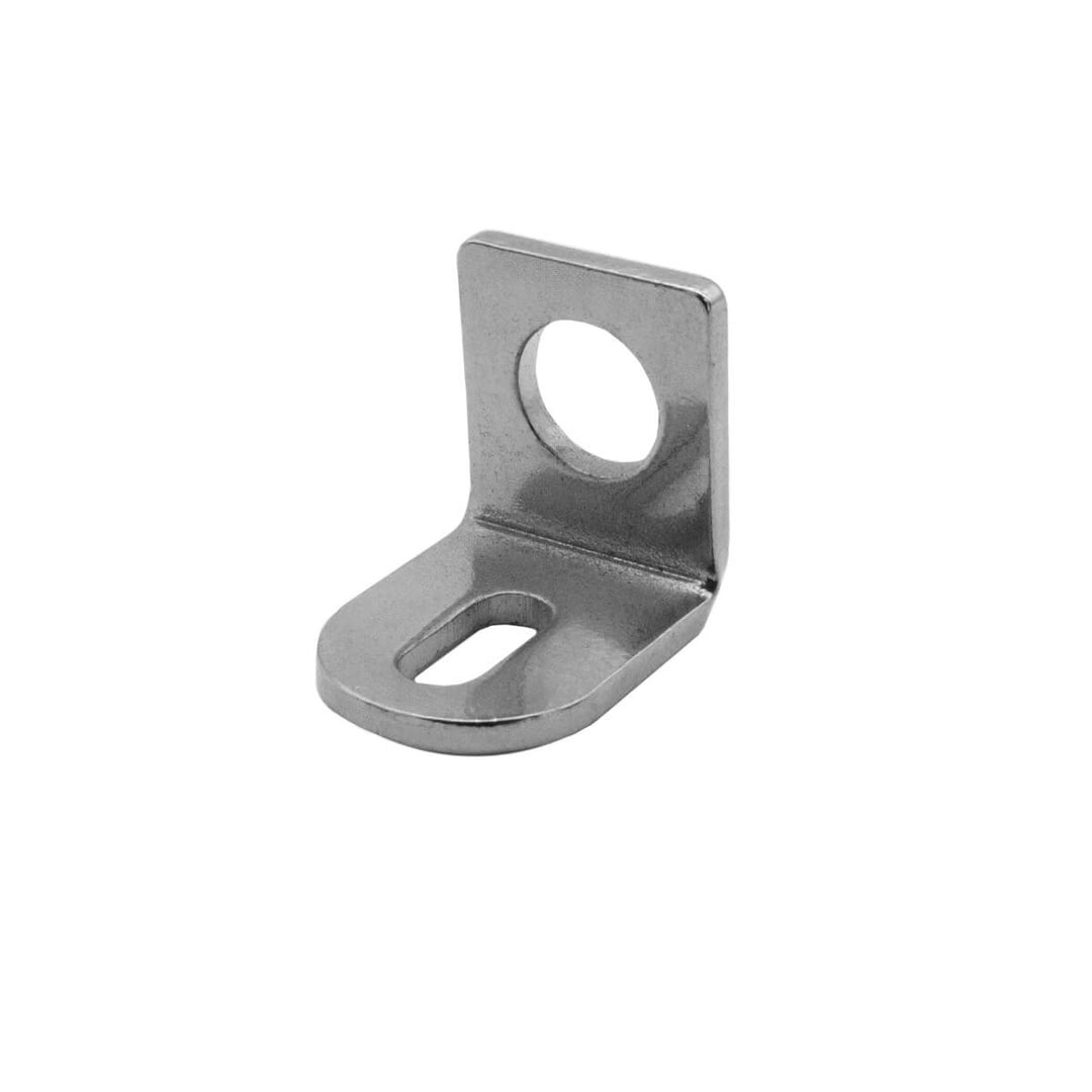 This L-Shaped Tailpiece Bracket serves two primary functions; as a pass through for the coordinator rod and as a bracket to secure your tailpiece to. Available with a long or short arm, this small bracket is a fundamental piece to the pot assembly. See images for dimensions.