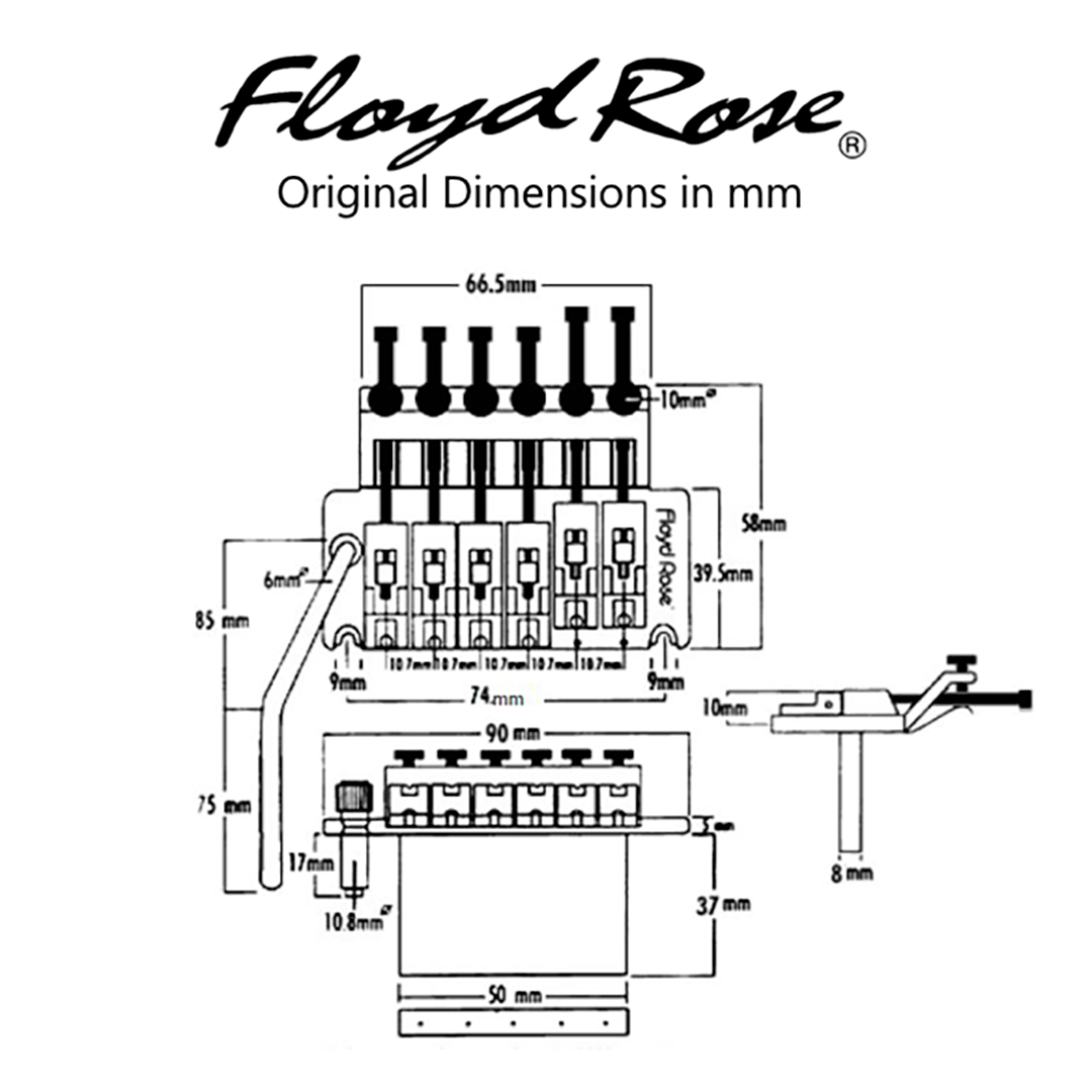 Allparts SB-5200 Original Floyd Rose® Locking Tremolo Black