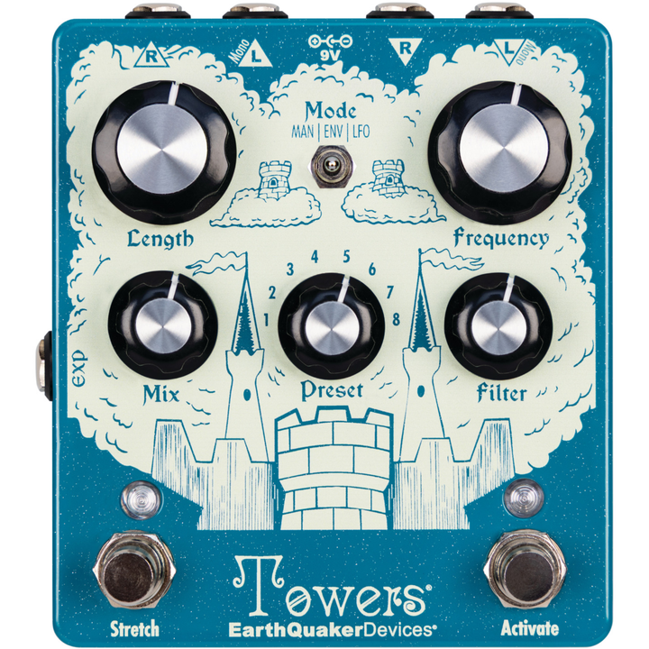 Earthquaker Devices Towers Soundscape Generator Stereo Reverberant Filter Pedal