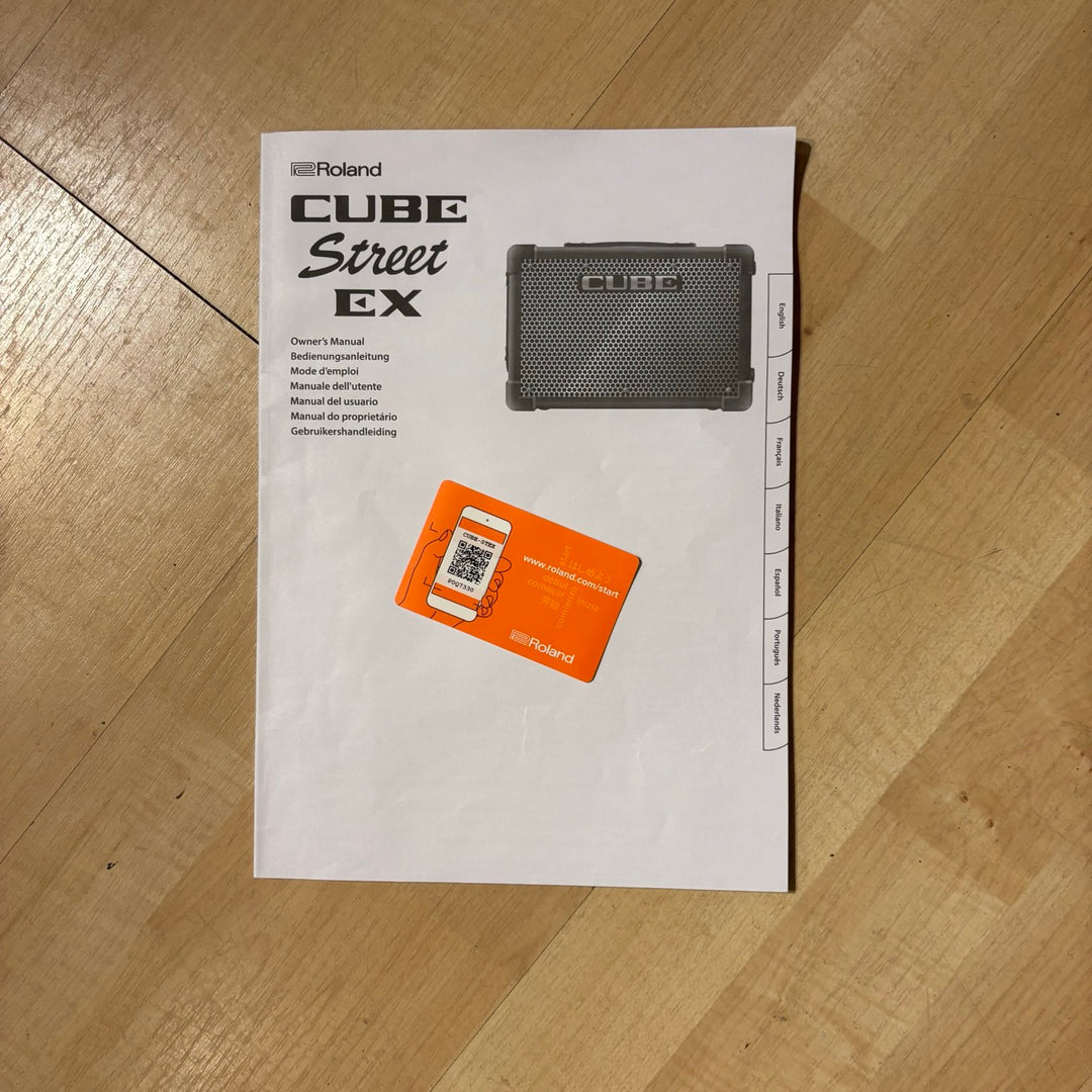 Roland - CUBE Street EX - 50 Watt Instrument Amp  w/ Roland PWR Supply & User Guide - USED
