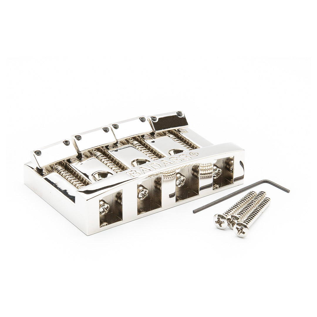 Allparts BB-3341-001 Leo Quan® Badass I™ Bass Bridge, 4 String - Nickel