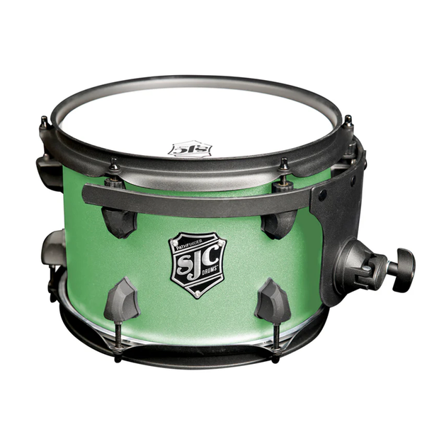 SJC Drums PFRT710FBCMWBJ Pathfinder Rack Tom 7x10 - Cosmic Mint, Black HW