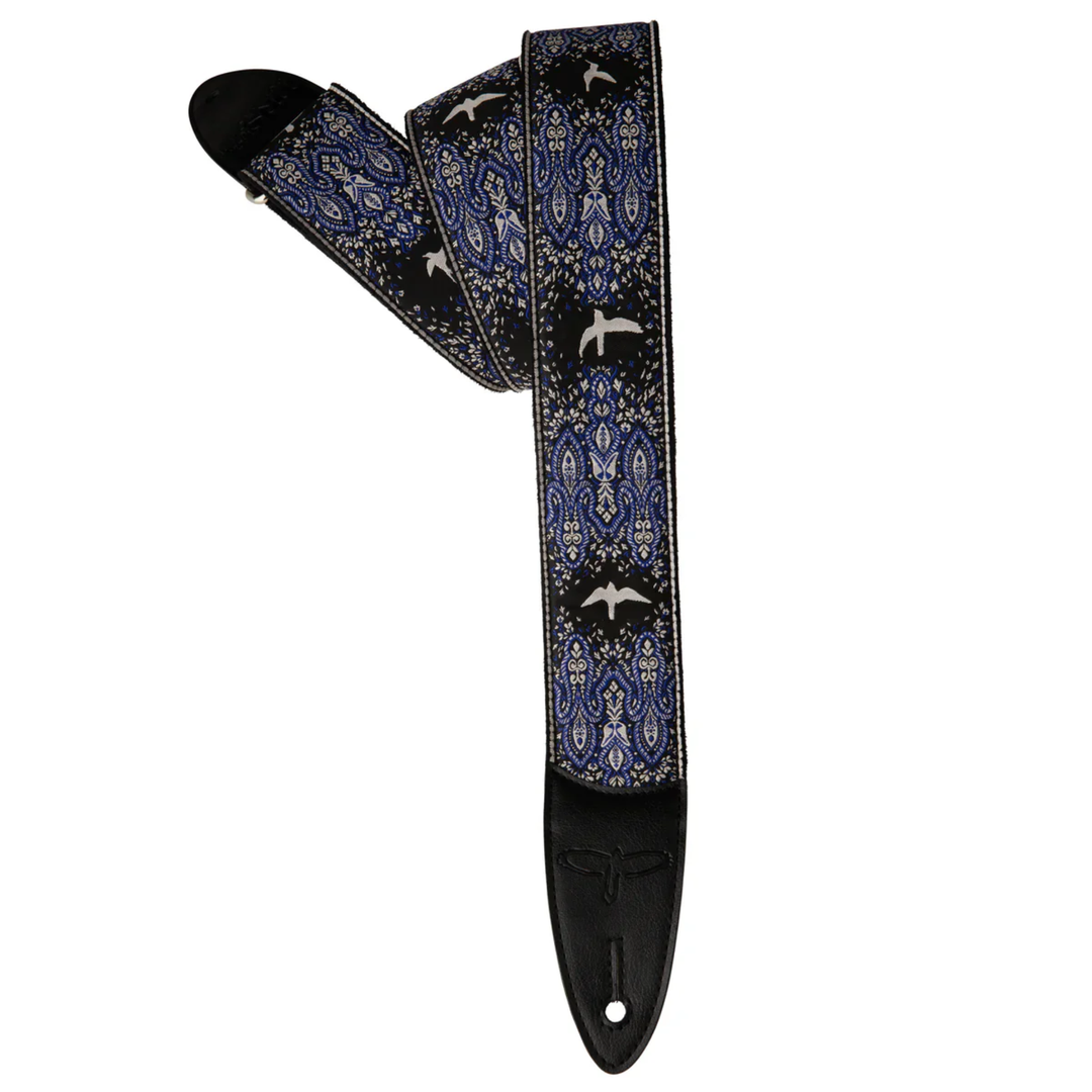 PRS 2" Guitar Strap Custom Jacquard Birds Fleur - Violet