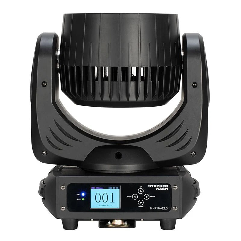228W professional moving head wash fixture with variable motorized zoom (6 ~ 50-degrees), 19x 12W quad color 4-in-1 (RGBW) LEDs with 3 zones of LED ring control and tunable white color temperature control from 3,200-10,000K