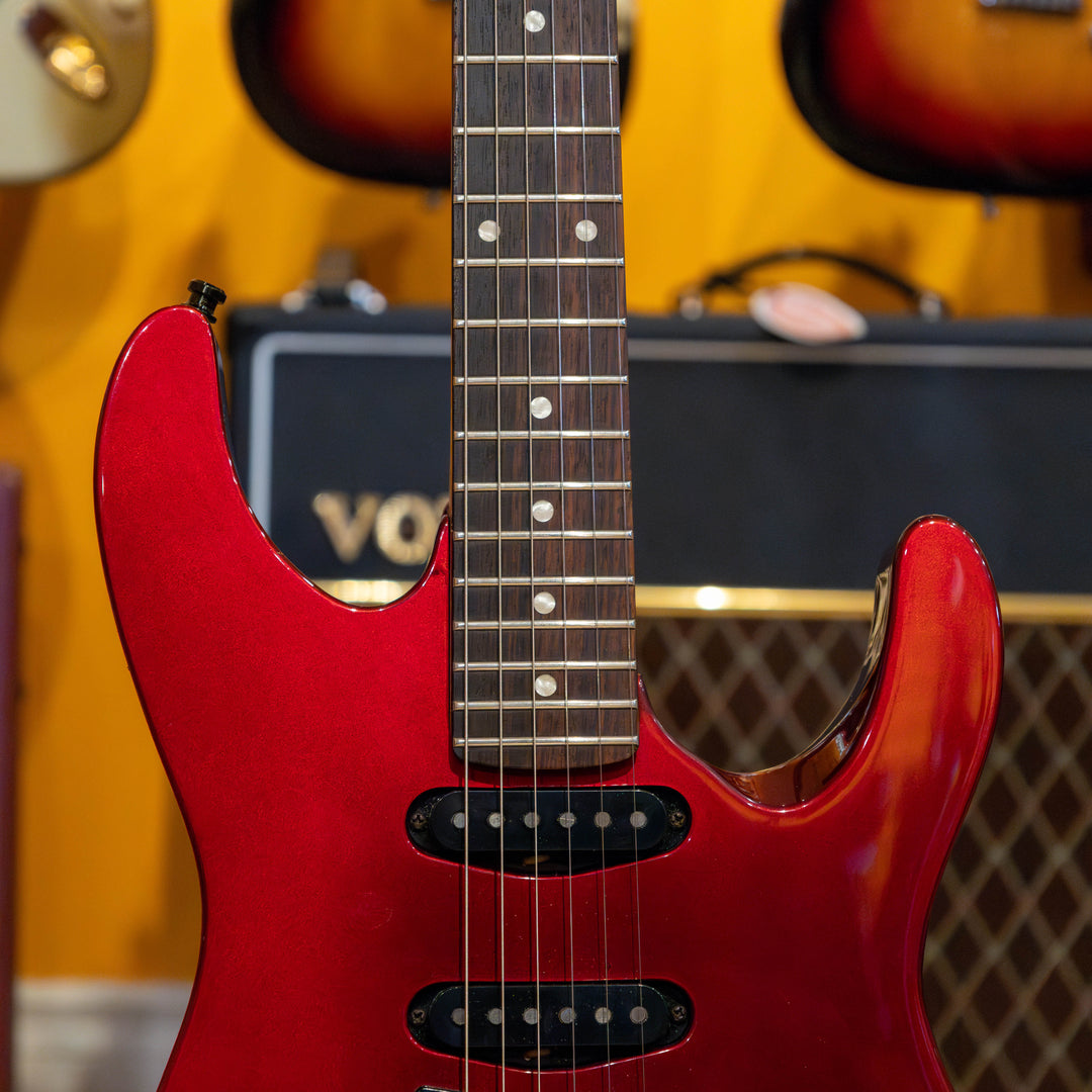 Kramer - MIJ- Early 90's , Pacer Custom 1 (HSS) Candy Apple Red  w/ Hard Shell Case - (1990-91 )- USED