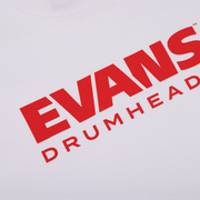 D'Addario ATE231126 Evans Tshirt Logo - White,  3X