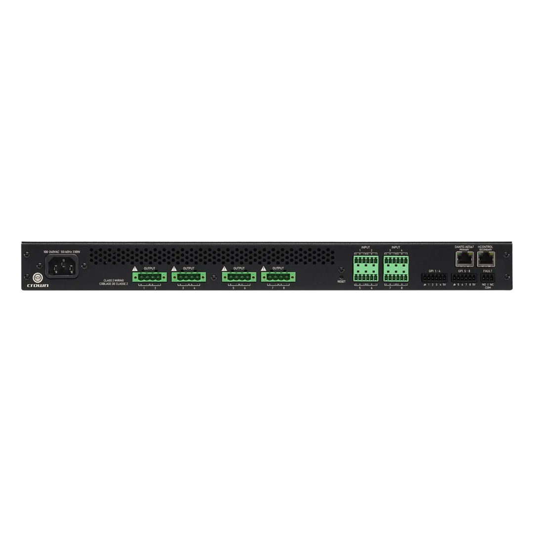 Crown CTD-8125 Eight-channel, 125W/ch. Power Sharing Amplifier with DSP and Dante