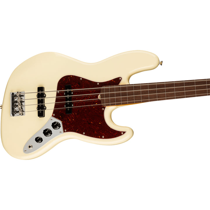 Fender American Professional II Jazz Bass (Olympic White) Fretless Electric Bass Guitar