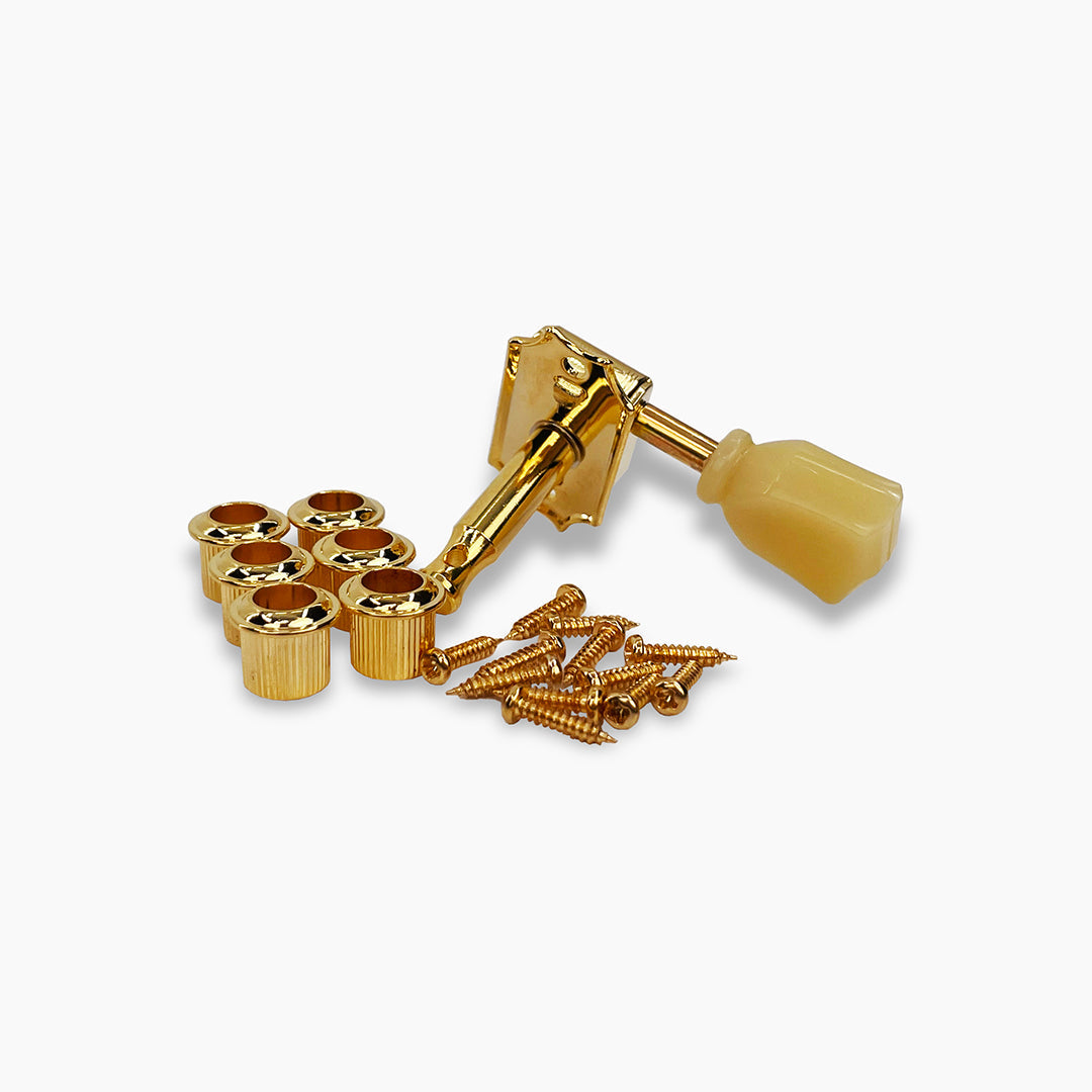 Allparts TK-7109-002 True Tune Vintage Style Tuners, 3x3, Gold