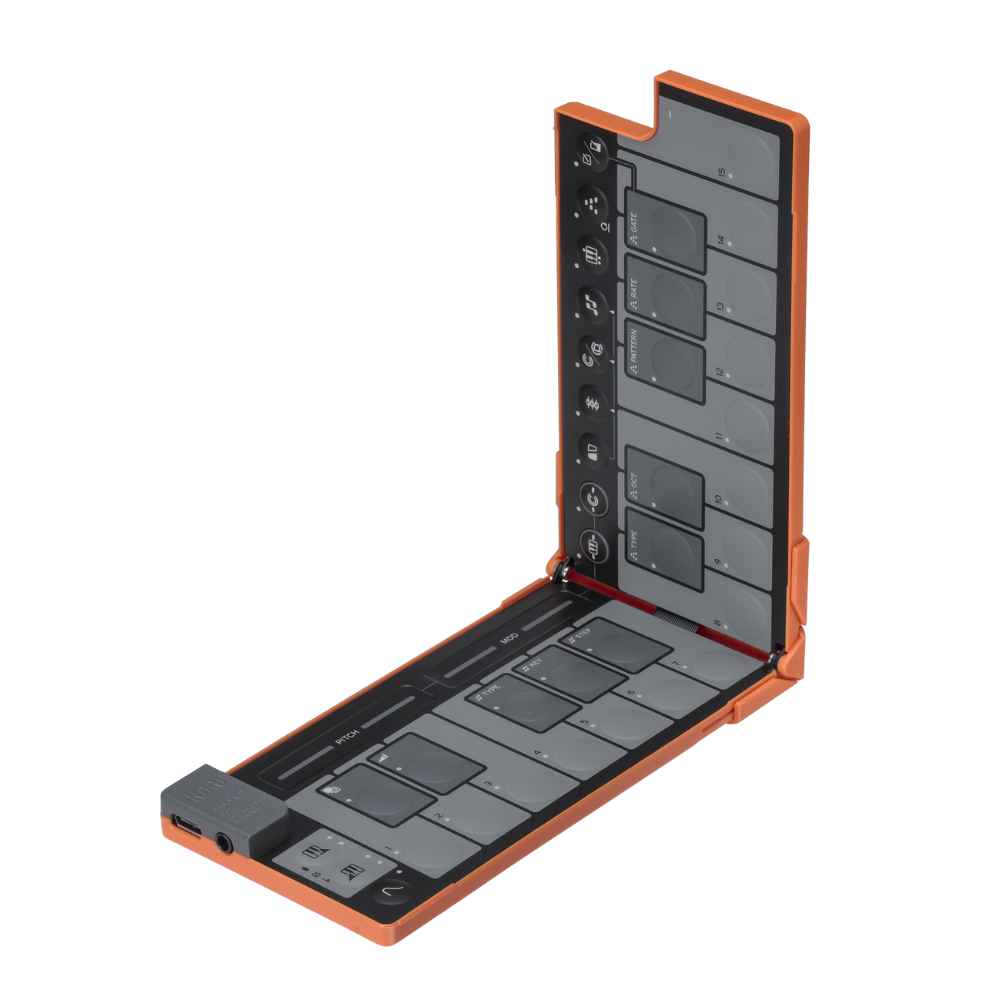 Korg NANOKEYFDLO Foldable pocket size MIDI Keyboard - Lava Orange