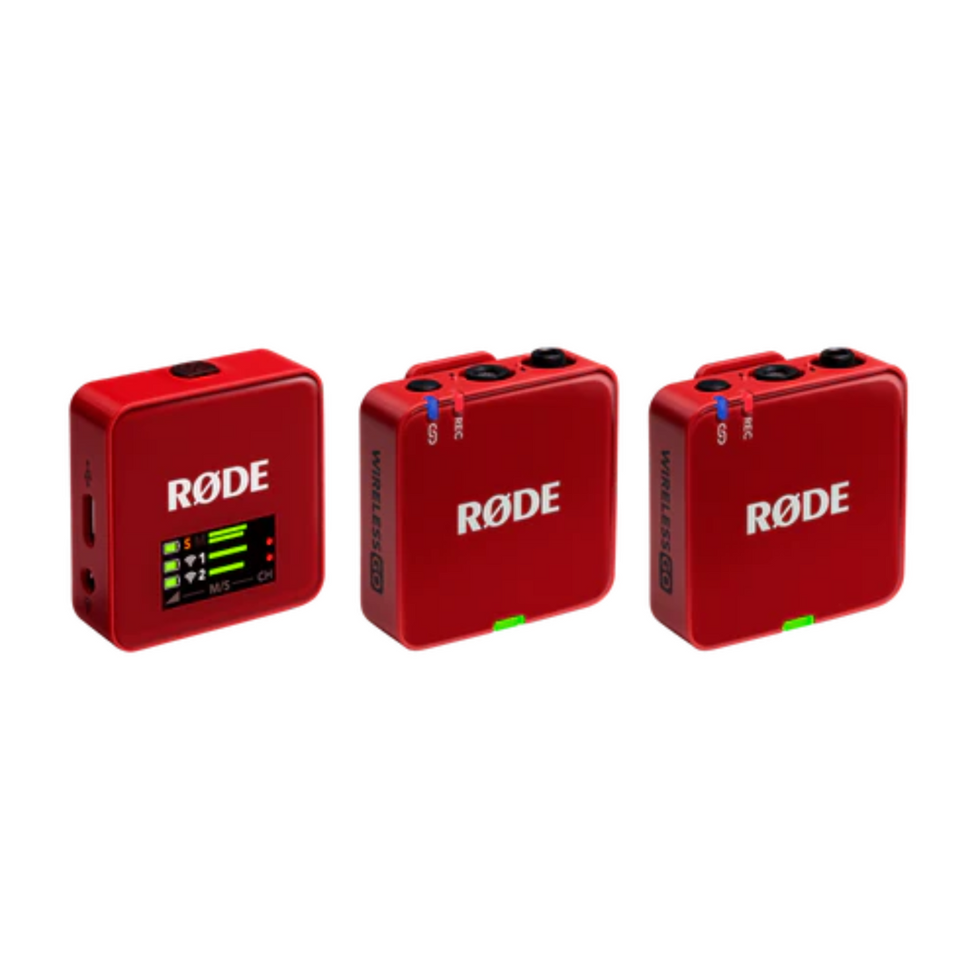 Rode WIRELESS GO GEN III 2-Person Compact Digital Wireless Microphone System/Recorder (2.4 GHz, Red)
