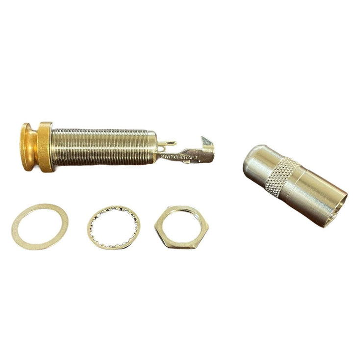 Allparts EP-4161-B02 Switchcraft Gold End Pin Jack - 25 Piece Bulk Pack