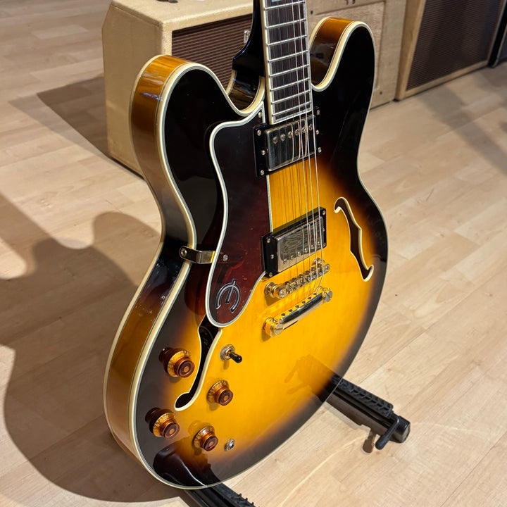 Epiphone - Sheraton II VS Left Handed - Vintage Sunburst w/ Hard Shell Case (2008)  - USED