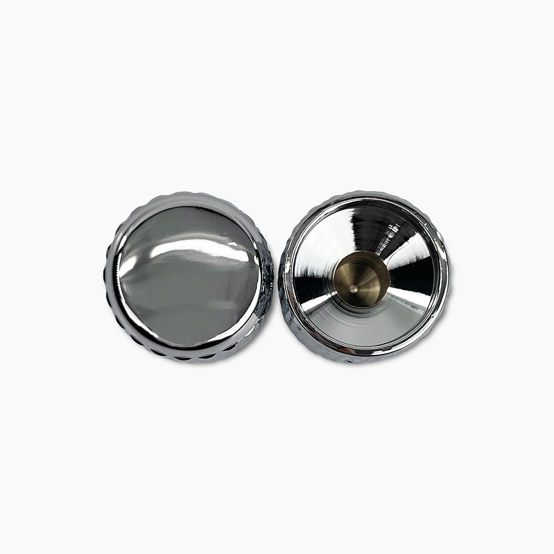 Allparts MK-0112 Heavy Knurl Metal Barrel Knobs Chrome