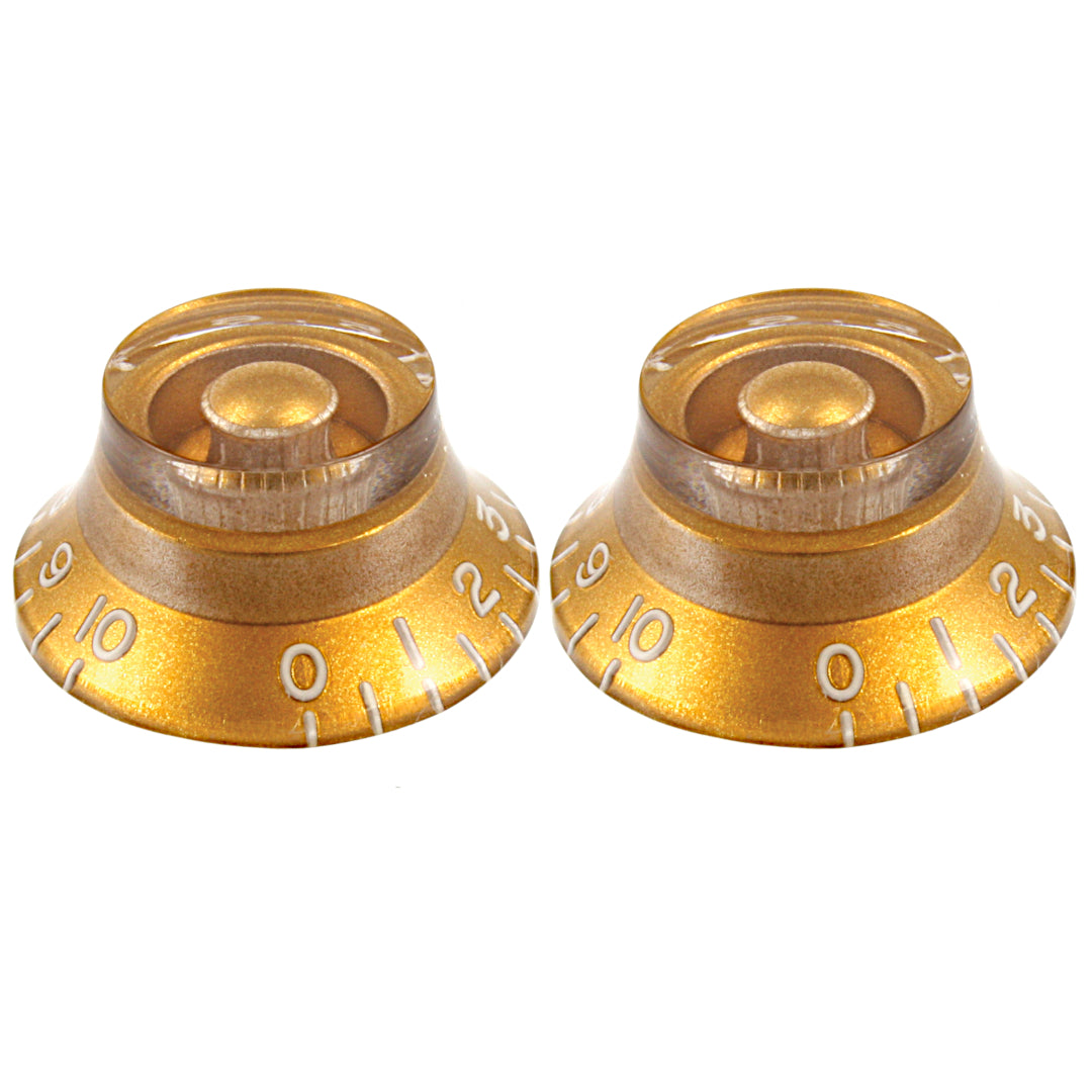 Allparts PK-0140 Set of 2 Vintage-style Bell Knobs Amber
