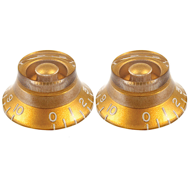 Allparts PK-0140 Set of 2 Vintage-style Bell Knobs Amber