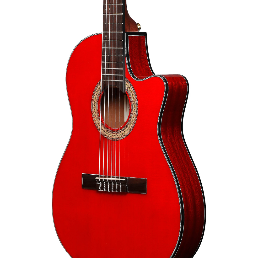 Ibanez GA35TCESRR Thinline Cutaway Classical Acoustic-Electric Sapphire Red High Gloss