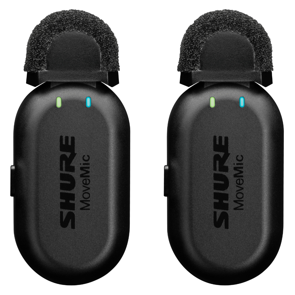 Shure MOVEMIC Two-Channel Wireless Lavalier Microphone System With Receiver