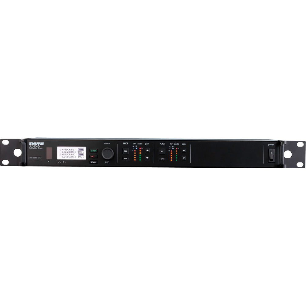 Shure ULXD4D-H50 Dual Channel Digital Wireless Receiver Frequency H50
