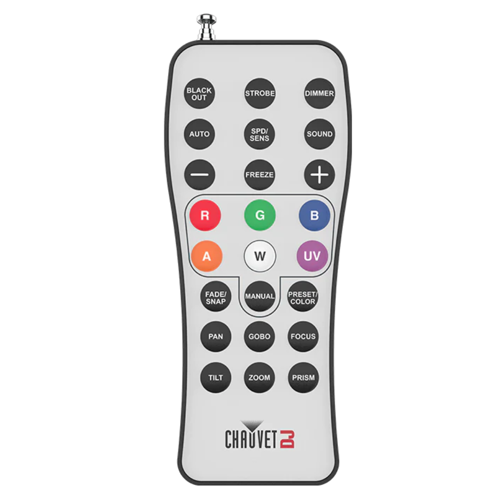 Chauvet DJ RFC Palm-Sized remote control for compatible RF-enabled lighting fixtures