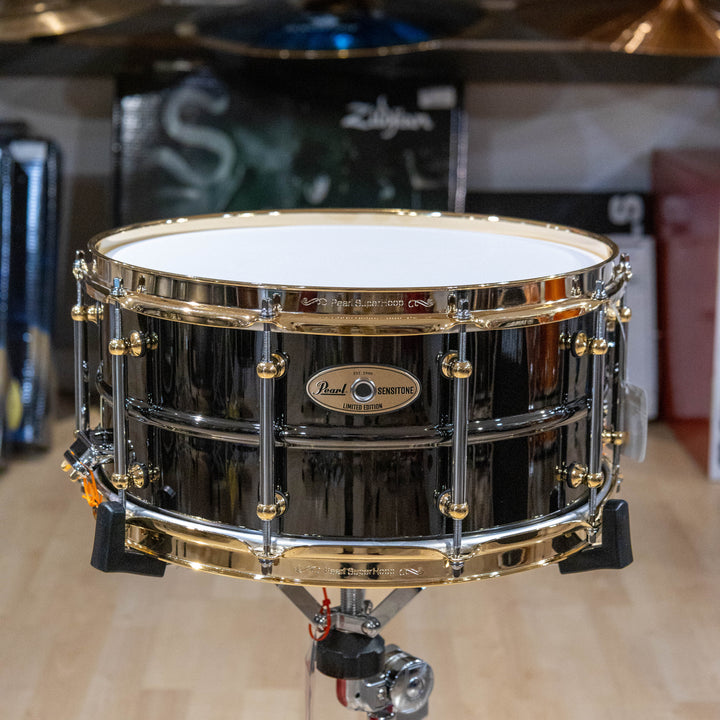 Pearl STHNSF1465 Pearl Limited Edition Black Nickel over Brass Sensitone Snare Drum