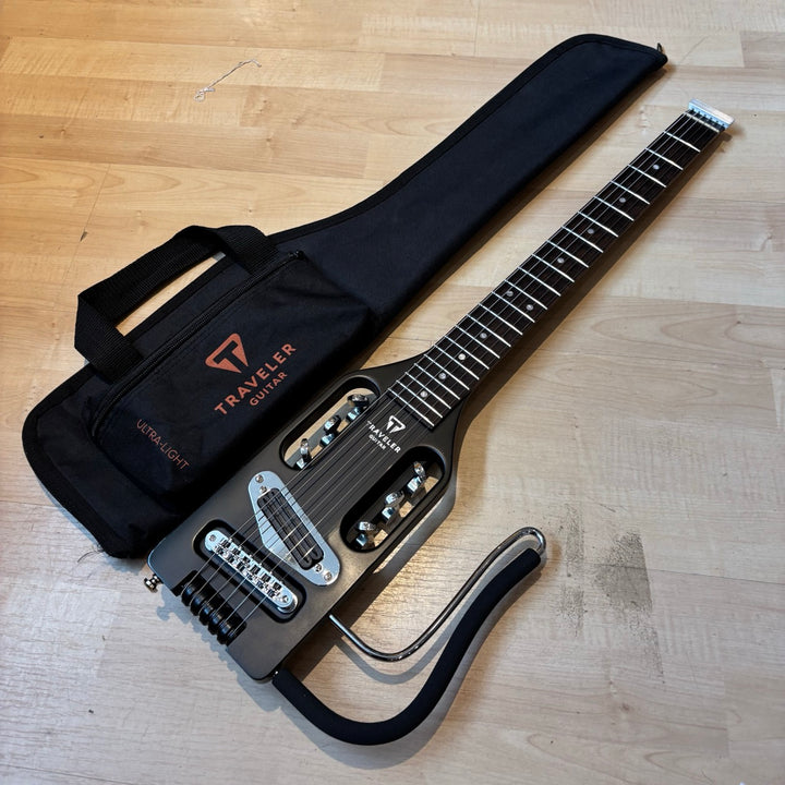Traveler Guitar - Ultra Light Electric GTR (Black) w/ Gig Bag - USED