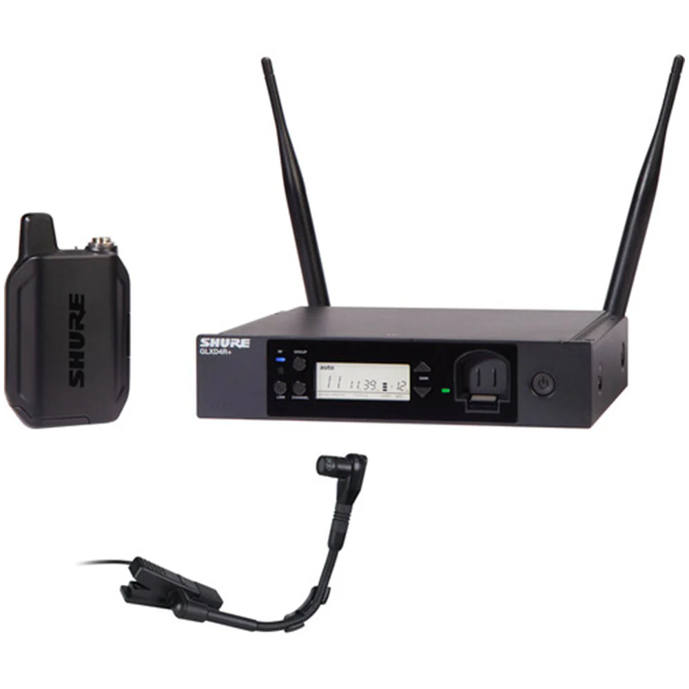 Shure GLXD14R+ Wireless Rack System with BETA®98H Flexible Gooseneck Microphone