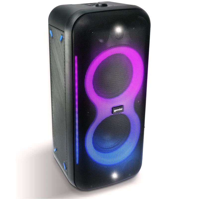 Gemini GRV-2650L 400W Dual 6.5” Professional Speaker w/ LED Party Lighting