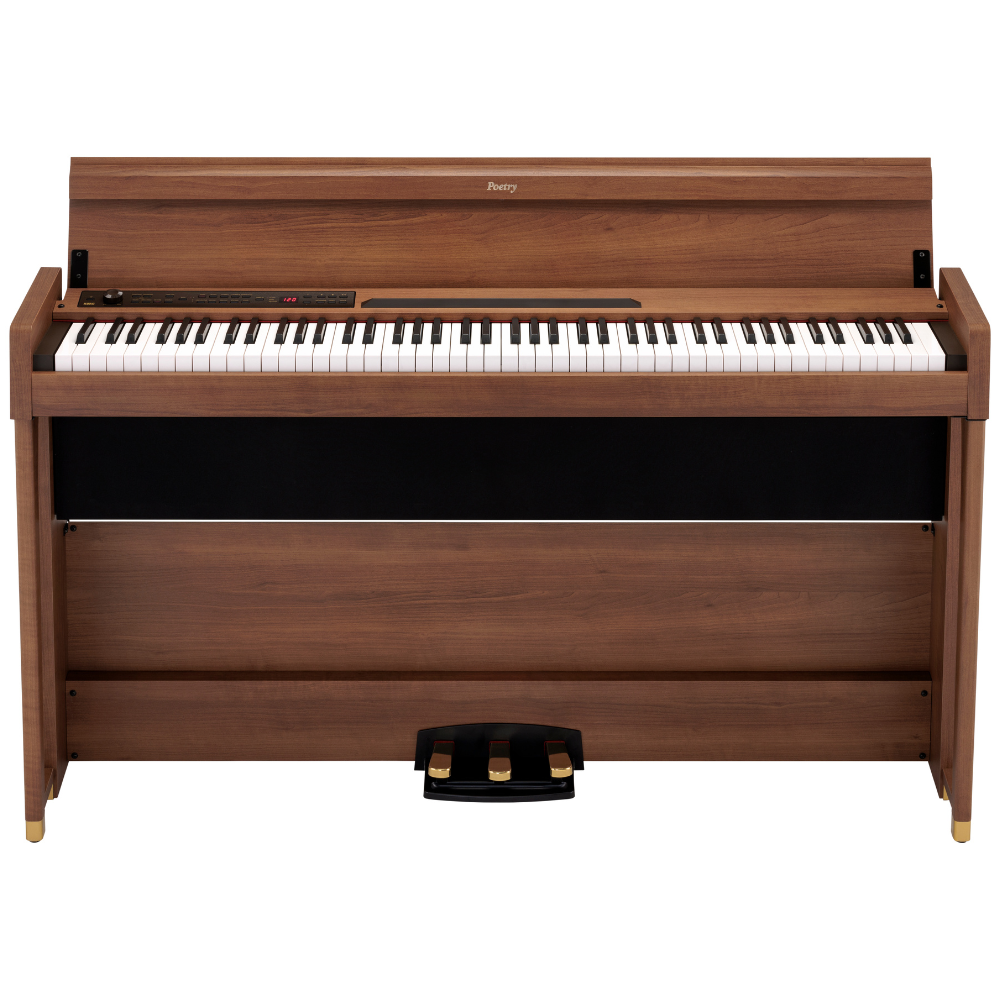 Korg POETRY 88-key RH3 Elegant Upright Digital Piano w/ Bluetooth Audio Playing - Wood Grain Exterior