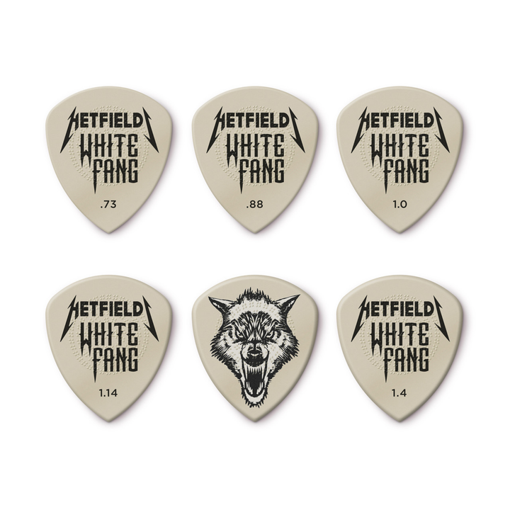 Dunlop PVPPH122 Hetfield’s White Fang Custom Flow Pick Variety Pack – 6 Pack