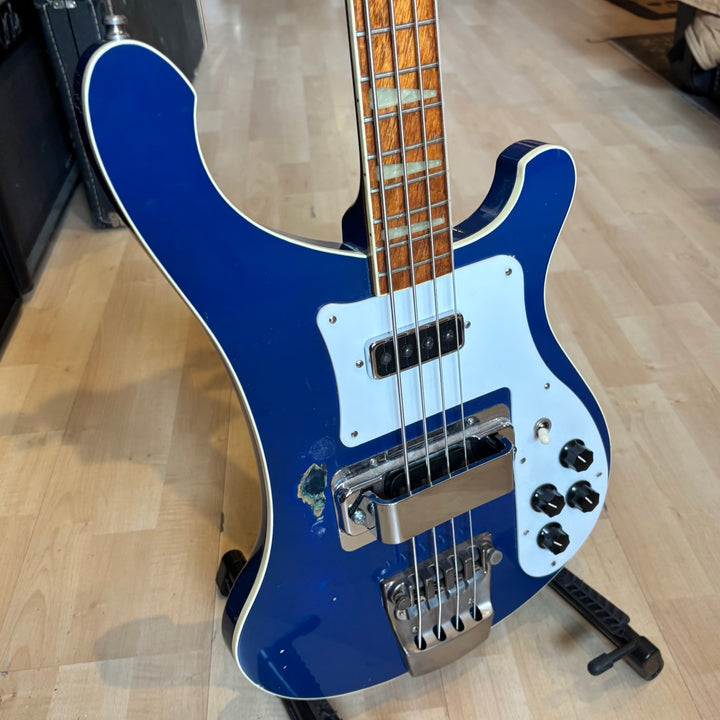 Rickenbacker 4001 Bass w/ Aftermarket HD Case ( Azure Glo Blue - 1977 ) - USED