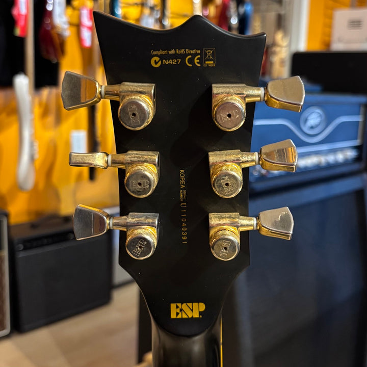 ESP-LTD  EC 1000 Deluxe  (Vintage Black - Gold HD  w/ Seymour Duncan 59 & JB ) - No Case Or Bag - USED