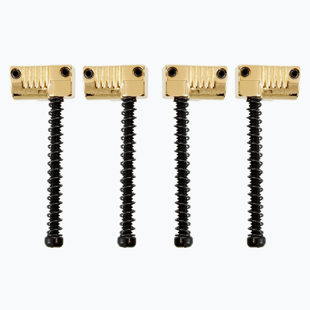 Allparts BP-2071 Grooved Saddles for Omega Bass® and Badass Bass Bridge Gold