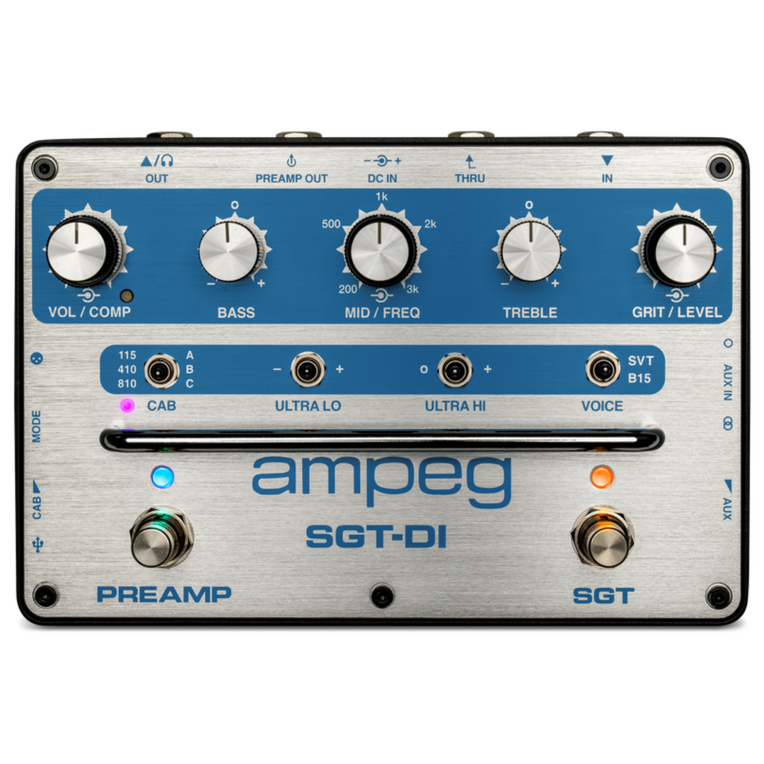 Ampeg SGT-DI Bass Preamp Pedal and DI Blue Line Anniversary Edition