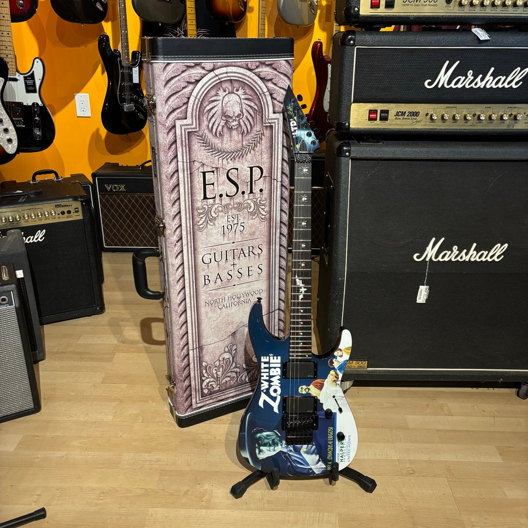 ESP-LTD  - KH-WZ Kirk Hammett White Zombie w/ OHSC & Case Candy -  PRE OWNED