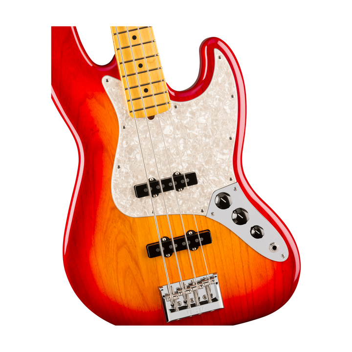 Fender American Professional Jazz Bass Maple Fingerboard Electric Bass (Aged Cherry Burst)