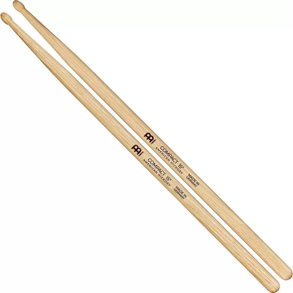 Meinl SB141 Compact 15" Drumstick, Hickory, Medium, Oval tip, Pair