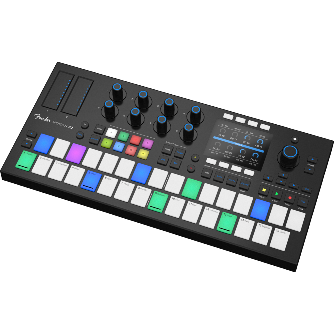 Fender MOTION32 32 Pad - Chromatic, Step Sequencer & Transport MIDI Controller