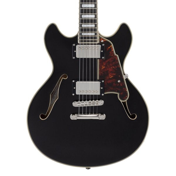 D'Angelico Premier Mini DC Double Cutaway Semi-hollow Electric Guitar (Black Flake)