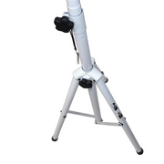 ProX T-SS28P Cloud Series White 4-7' Adjustable Height Heavy Duty All Metal Speaker Tripod Stand Set w/ Carry Case