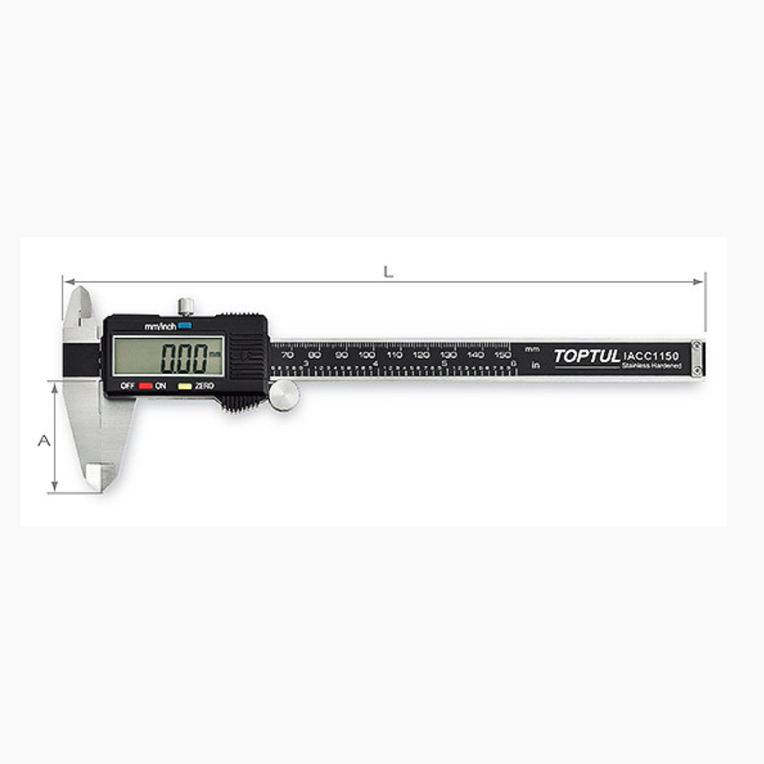 Allparts LT-1752-000 TOPTUL Digital Vernier Caliper - 6"