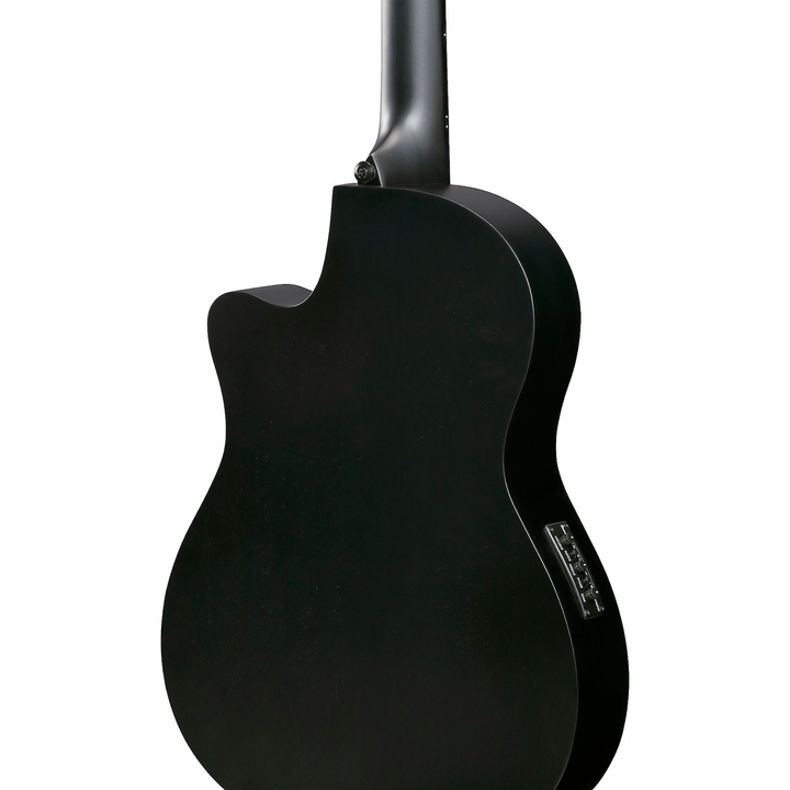 Ibanez GA621BOT Thinline Cutaway Classical Acoustic-Electric Guitar Black Out