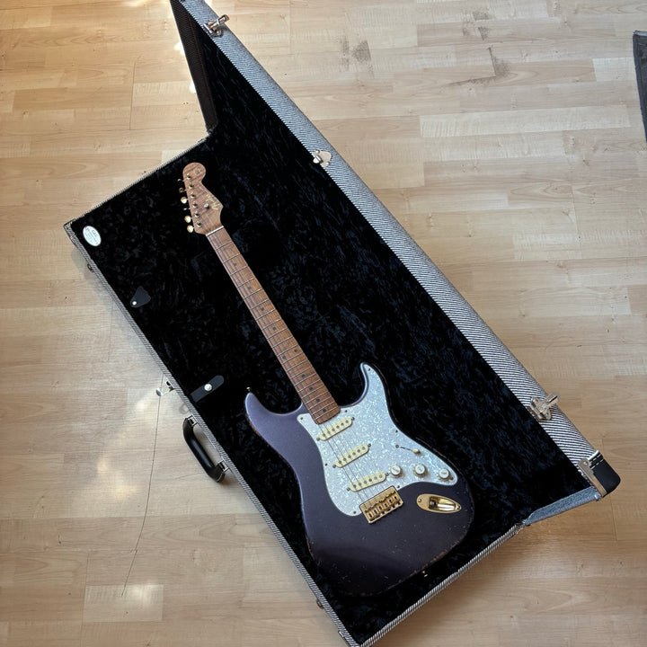 Parts-Caster Strat -  All Parts Neck- MJT Body - Fender N4 P'ups  w/ Fender G&G Black Tweed HD Case - USED