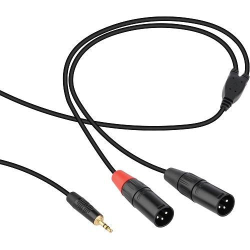 Digiflex HIN-1K-2XM-10 10 Foot Pro Splitter Cable -Mini TRS to 2 x XLRM