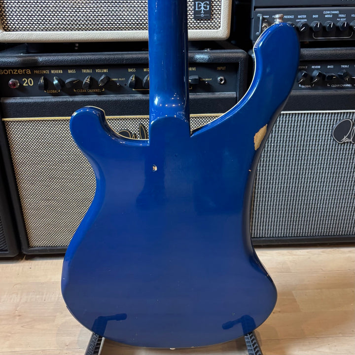Rickenbacker 4001 Bass w/ Aftermarket HD Case ( Azure Glo Blue - 1977 ) - USED