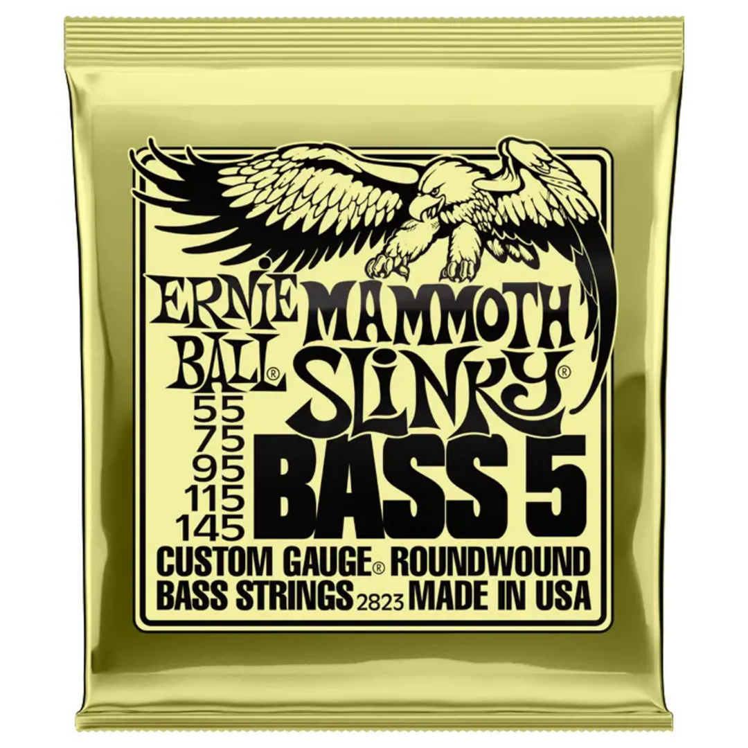 Ernie Ball 2823EB Slinky Electric 5-String Bass Strings - Mammoth Slinky (55-145)
