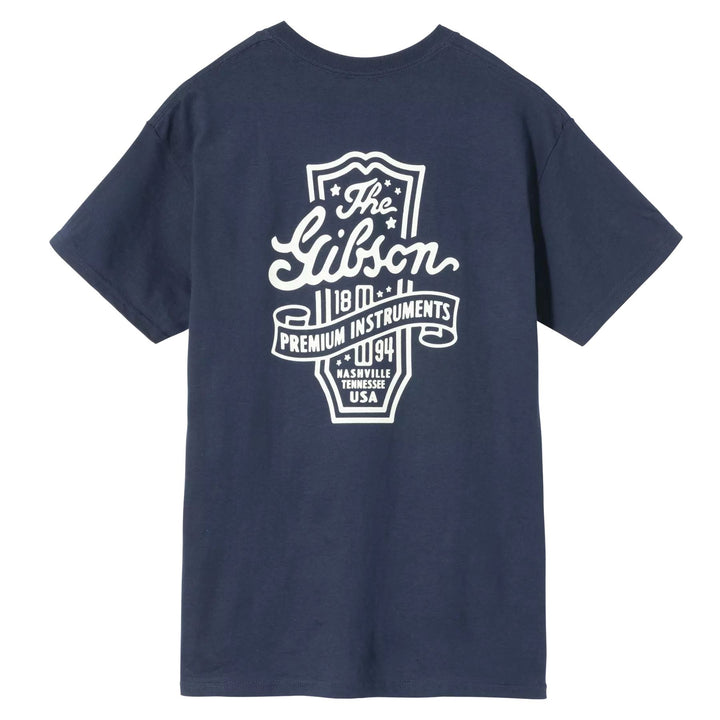 Gibson Prem Instruments Tee Navy - LG