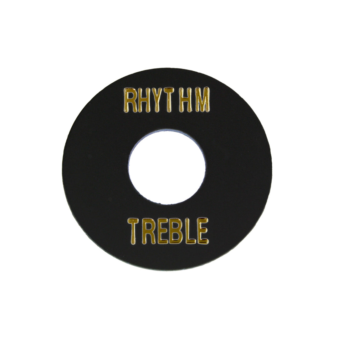Allparts AP-0663 Rhythm and Treble Switch Ring Black plastic