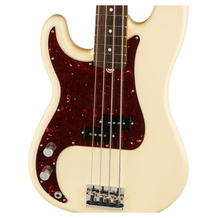Fender American Professional II Precision Bass (Olympic White) Left-Handed, Electric Bass Guitar